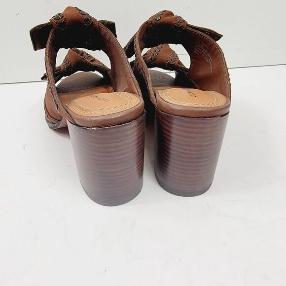 Lucky Brand Dynah Bow Block Heel Chocolate Brown Dress Sandals Size 7 - Picture 6 of 9